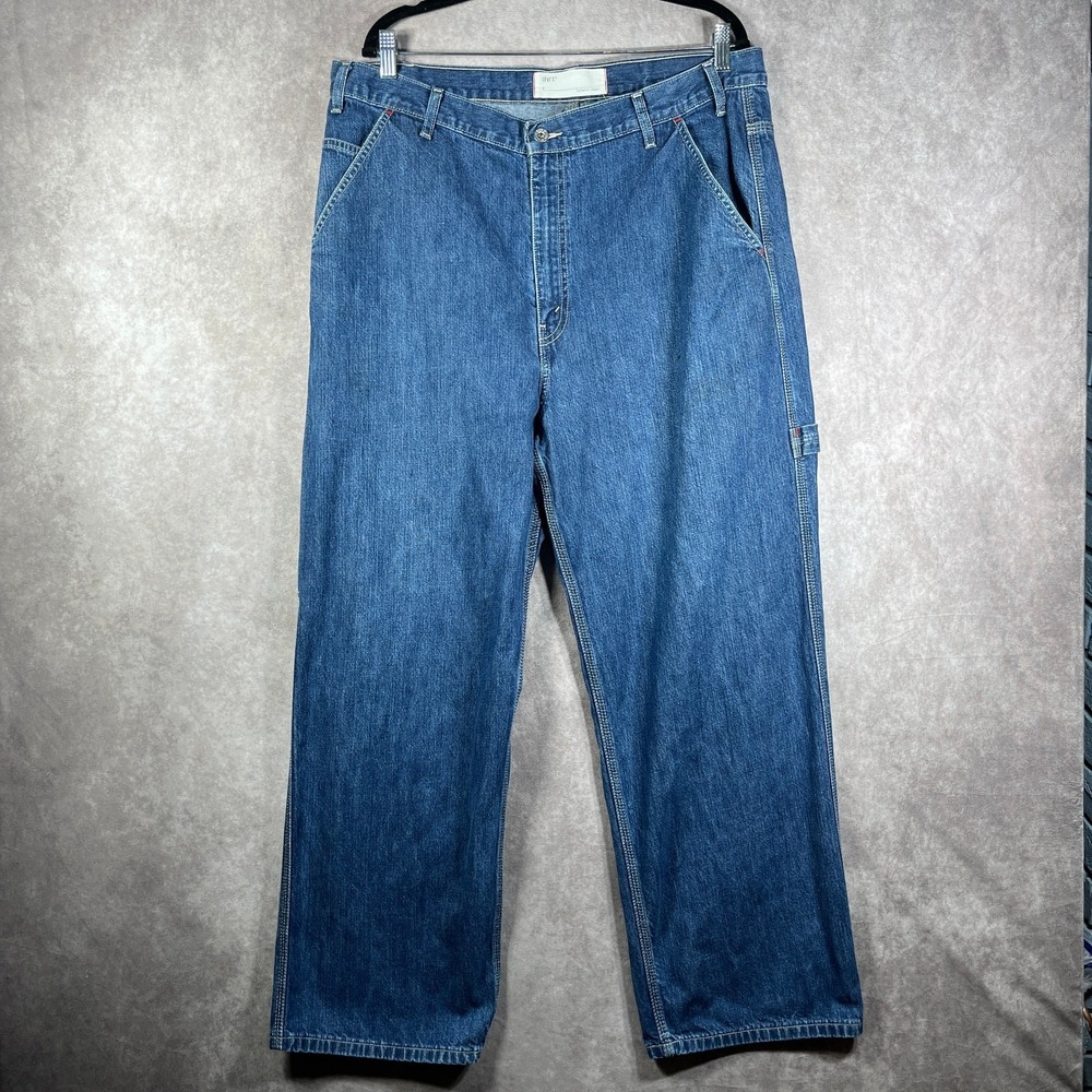 Vintage Levi's Carpenter Jeans Mens 38X30‎ Medium Wash Baggy Wide Leg Skater Y2K